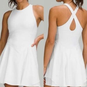 Lululemon Athleta Court Crush Dress White High Neck White OFFER FRIENDLY